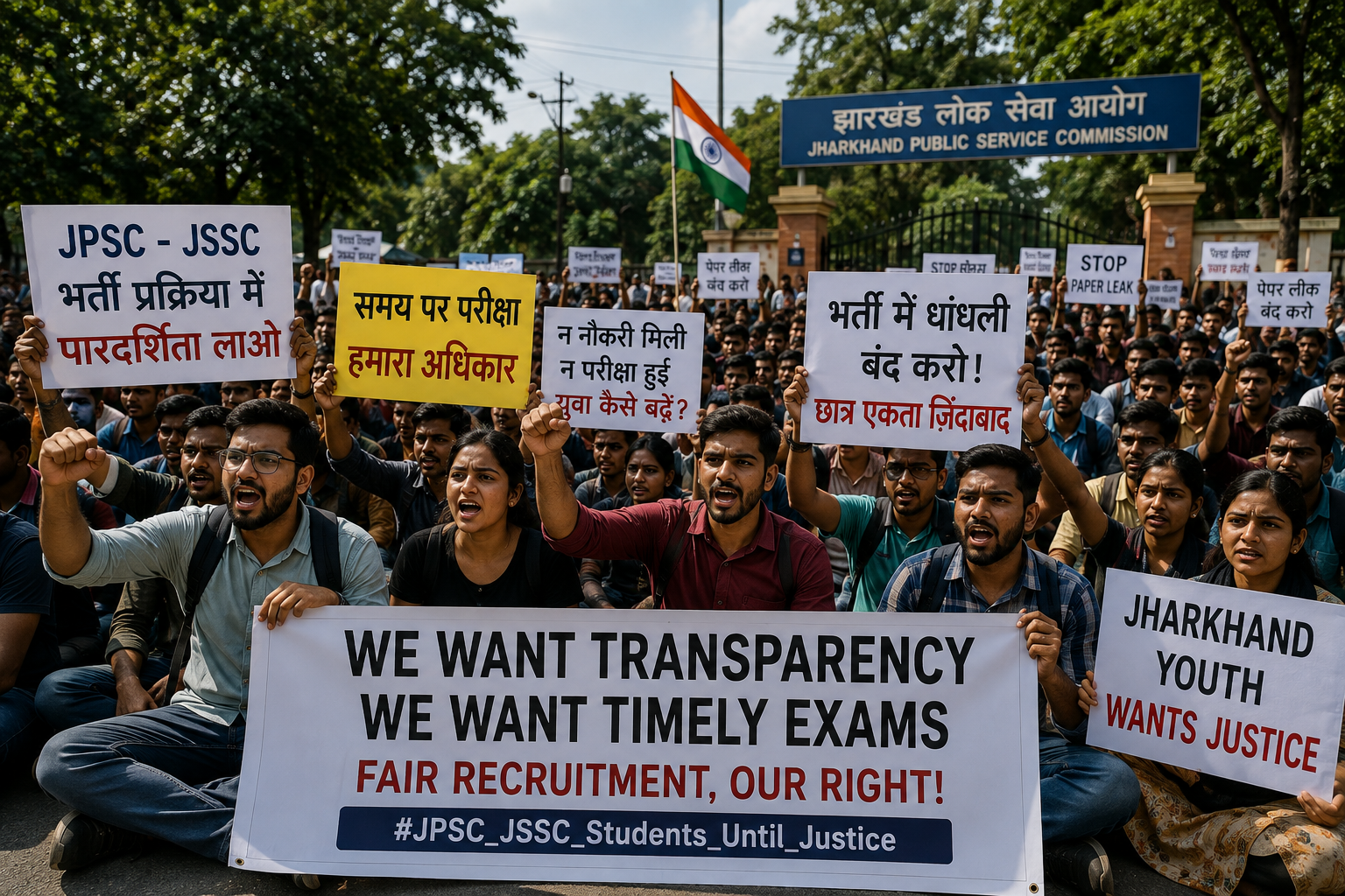 Jharkhand JPSC JSSC student protest and recruitment update